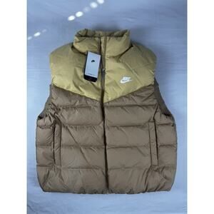 Nike Therma-FIT Down Vest Womens Size Large Hemp DQ6896-200